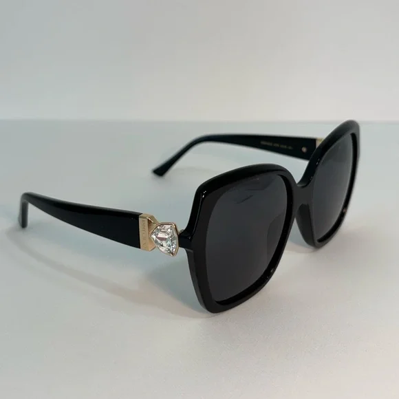 Jimmy Choo Manon Shiny Black Sunglasses Women’s - Picture 4 of 12